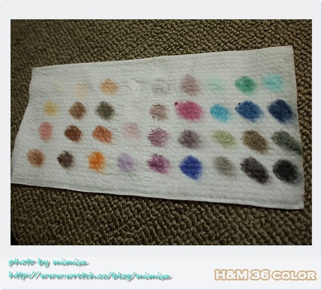 [美妝] H&M 36 色眼影試色分享。只要一盒即可搞定各種妝容