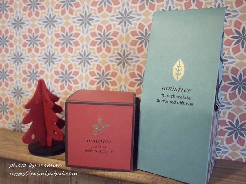 [居家香氛] Innisfree暖暖聖誕組合系列。擴香瓶、香氛蠟燭、護手霜、指彩