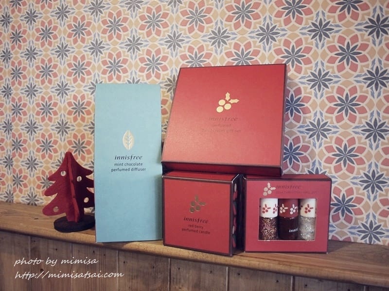 [居家香氛] Innisfree暖暖聖誕組合系列。擴香瓶、香氛蠟燭、護手霜、指彩