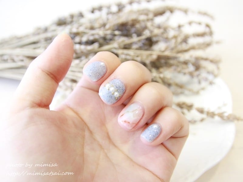 [光療] 沁涼海洋風光療指甲。新竹粉粉美甲工作室