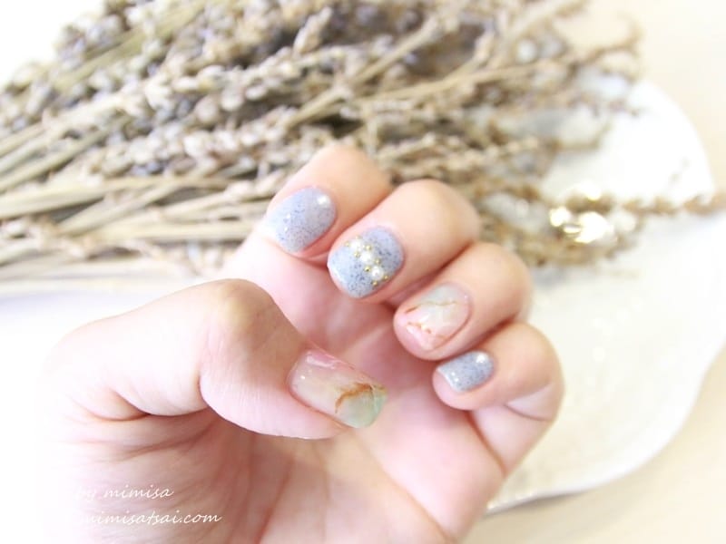 [光療] 沁涼海洋風光療指甲。新竹粉粉美甲工作室