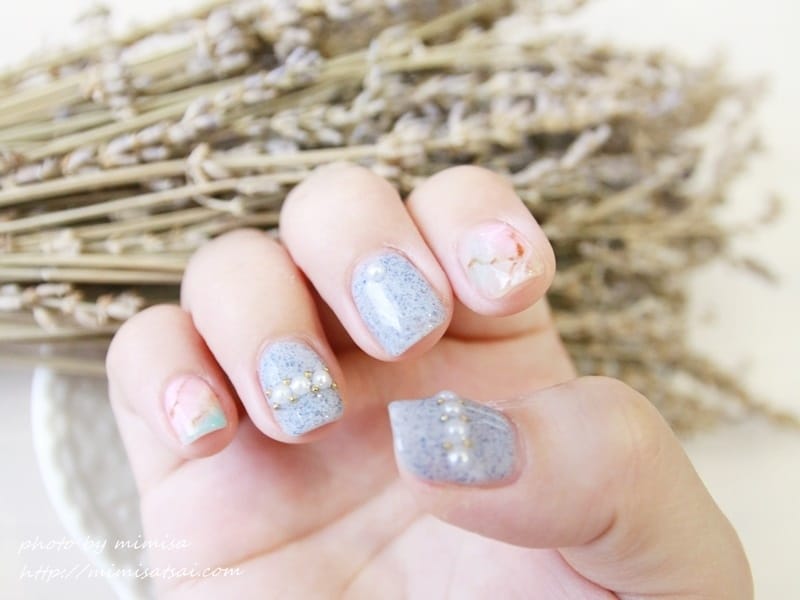 [光療] 沁涼海洋風光療指甲。新竹粉粉美甲工作室